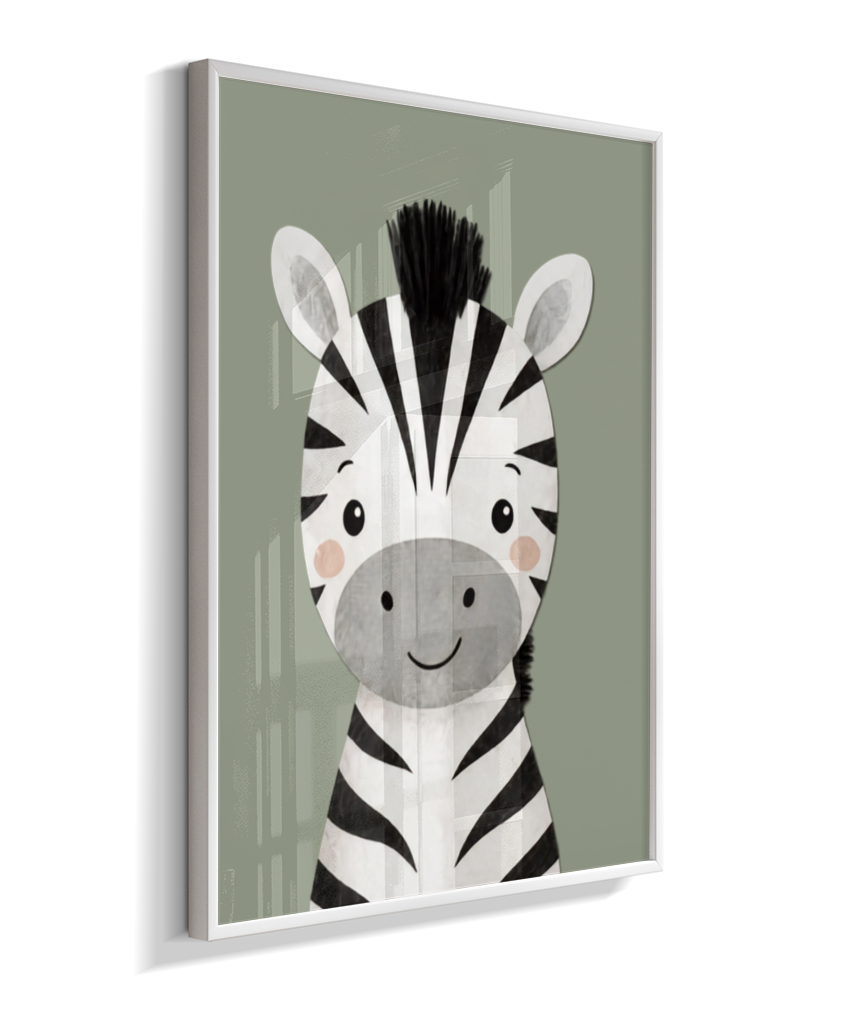 Zebra perfil (fundo azul)
