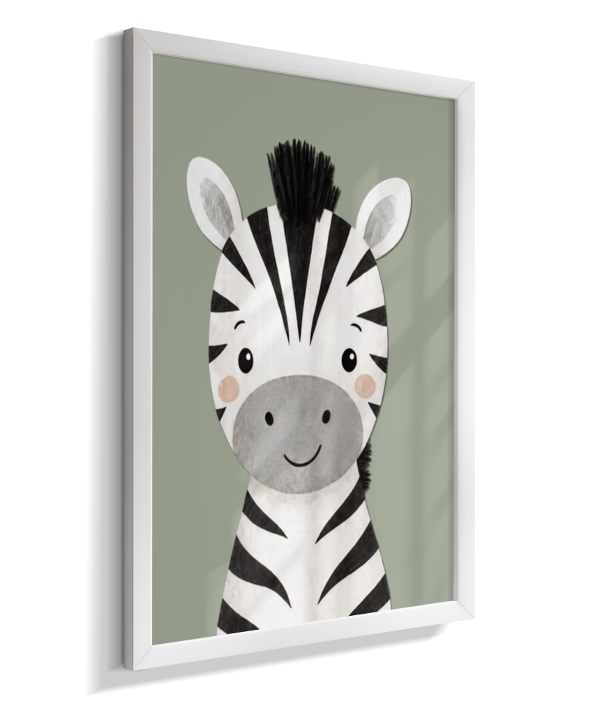 Zebra perfil (fundo azul)