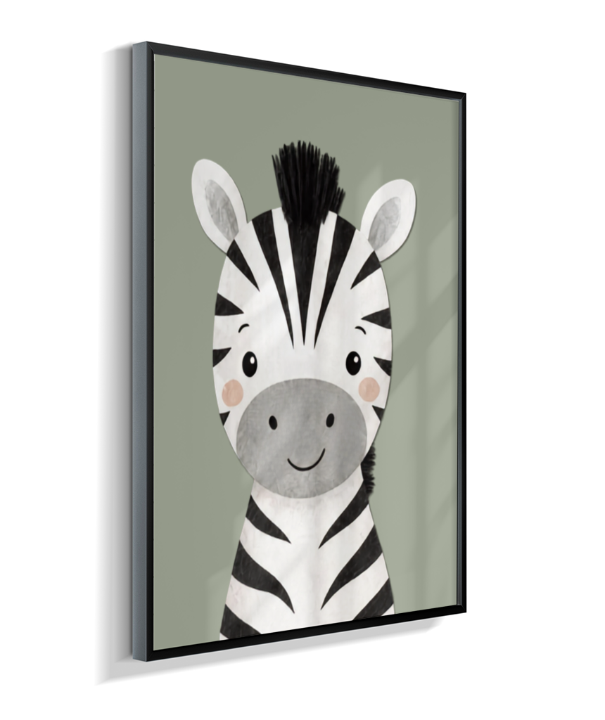 Zebra perfil (fundo azul)