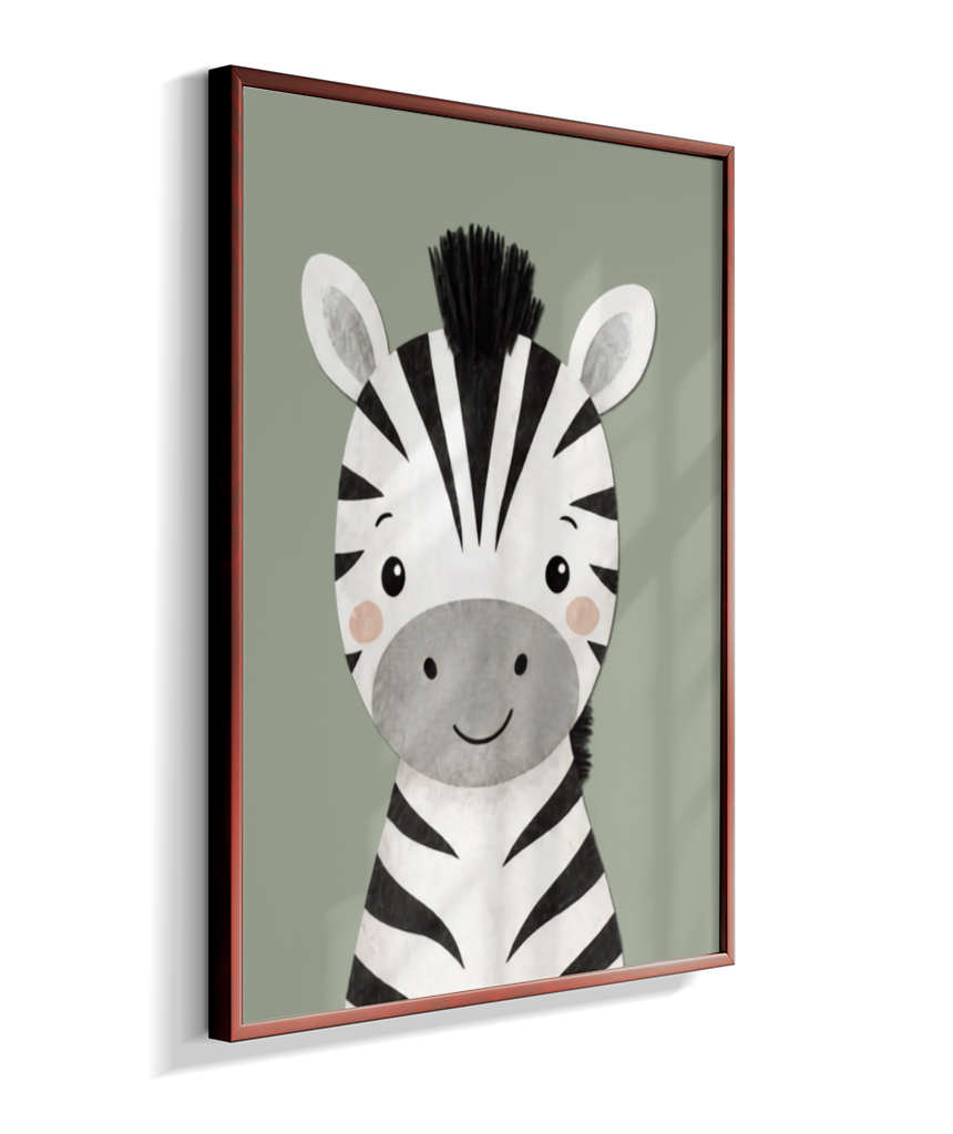 Zebra perfil (fundo azul)