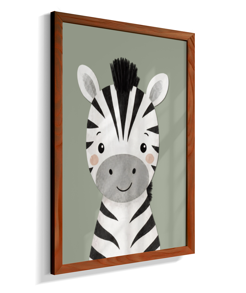 Zebra perfil (fundo azul)