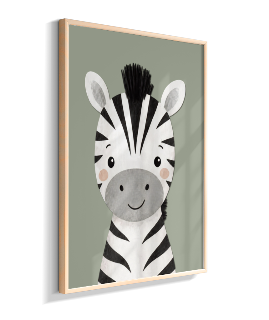 Zebra perfil (fundo azul)