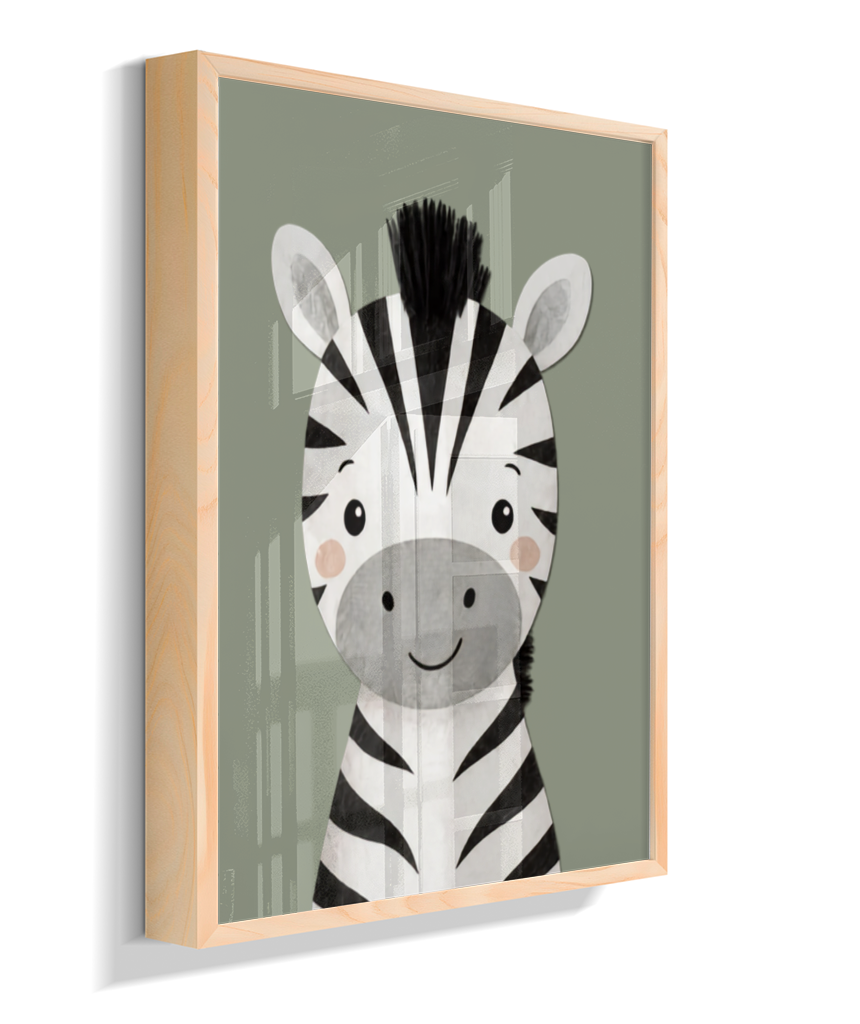 Zebra perfil (fundo azul)