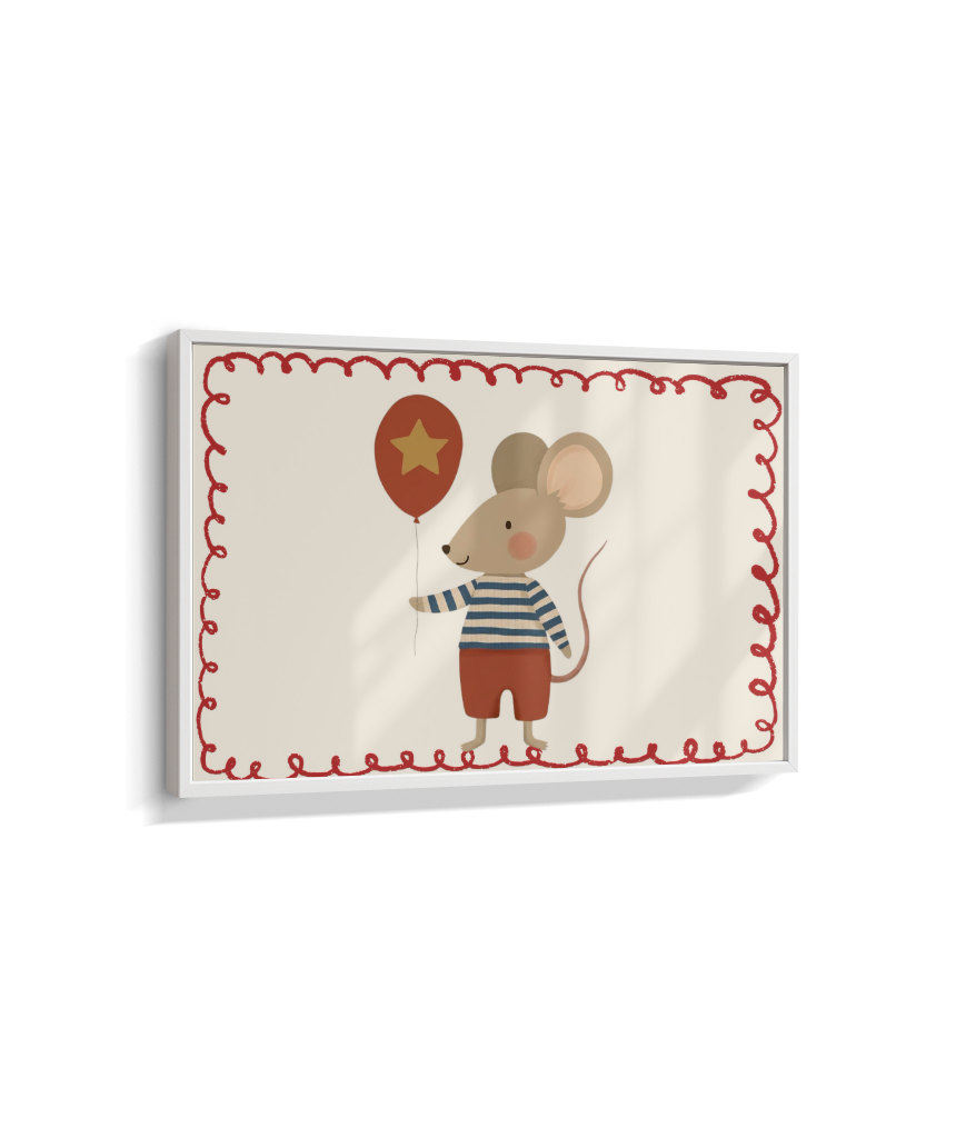 Rato com balão (horizontal)