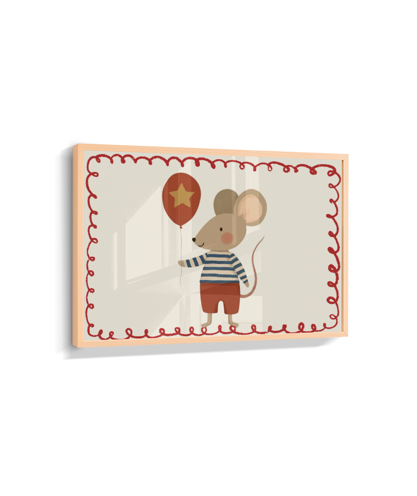 Rato com balão (horizontal)