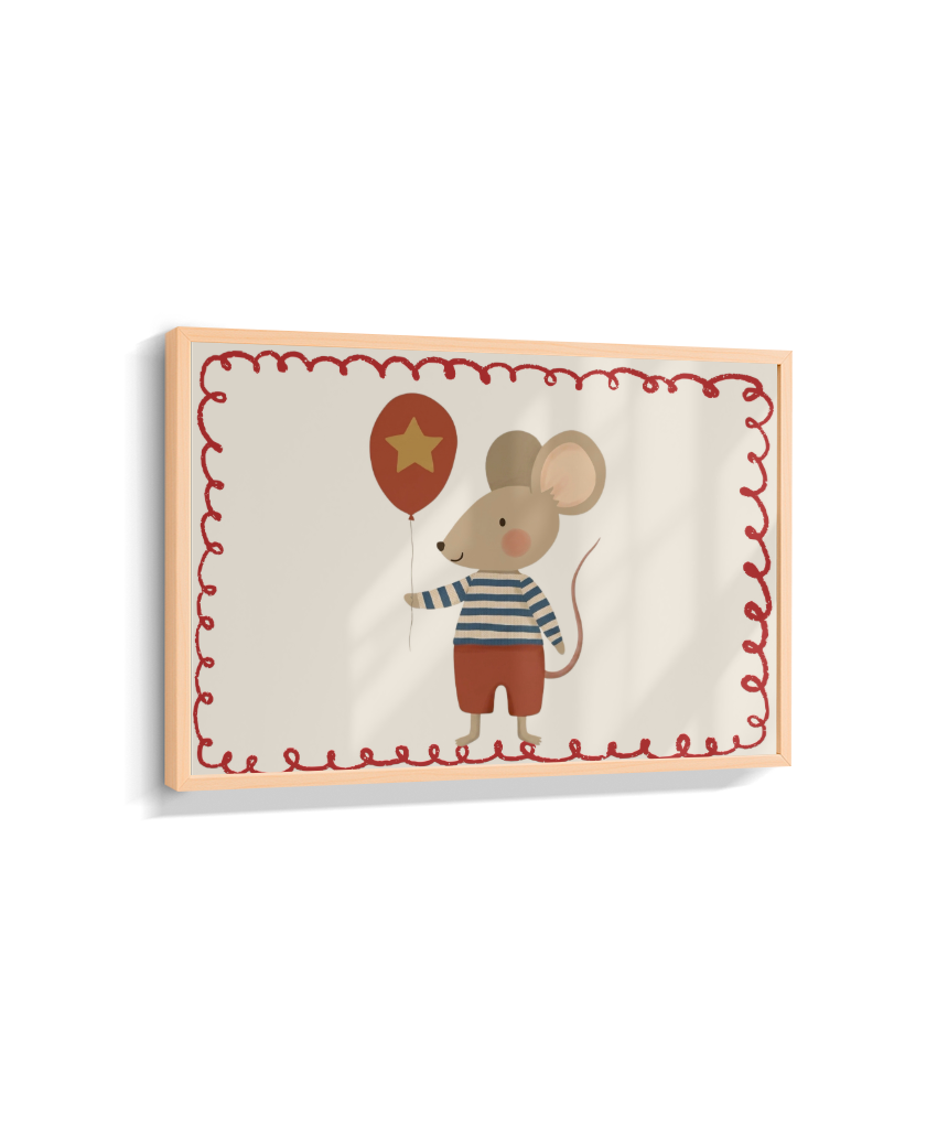 Rato com balão (horizontal)