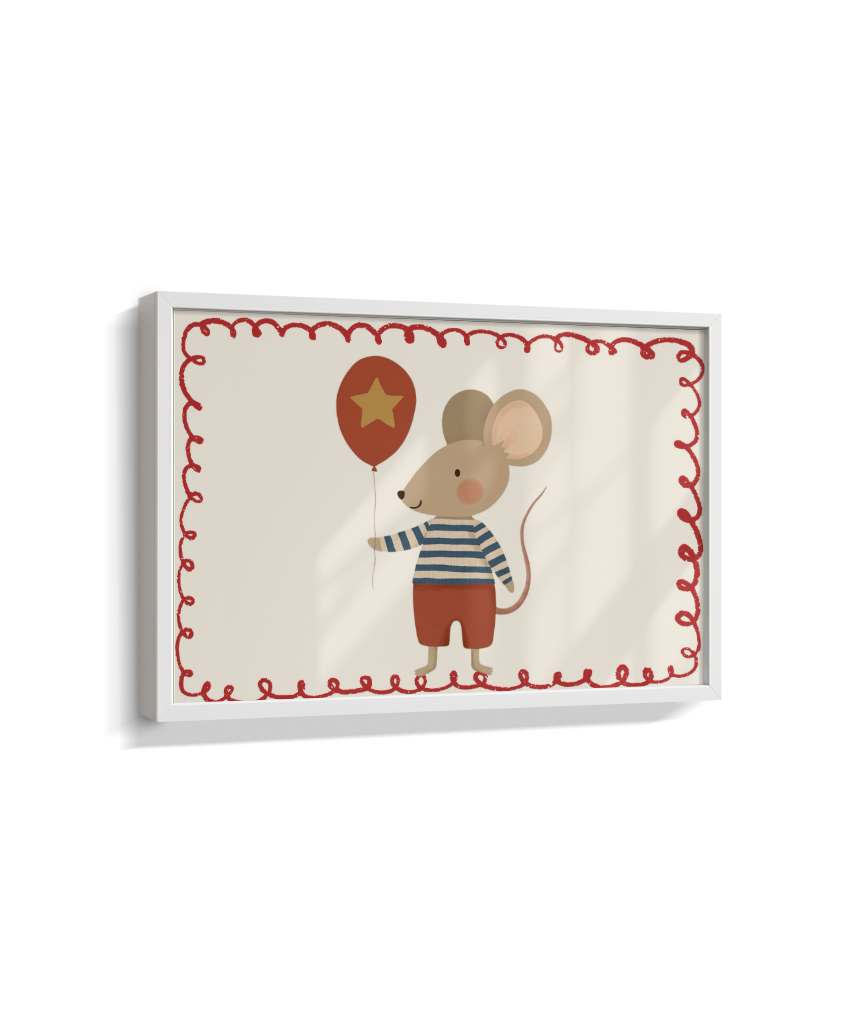Rato com balão (horizontal)