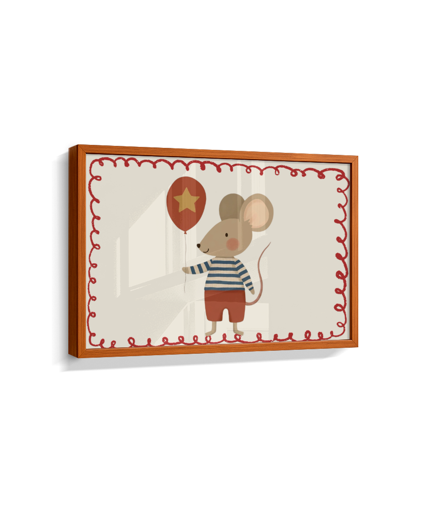 Rato com balão (horizontal)