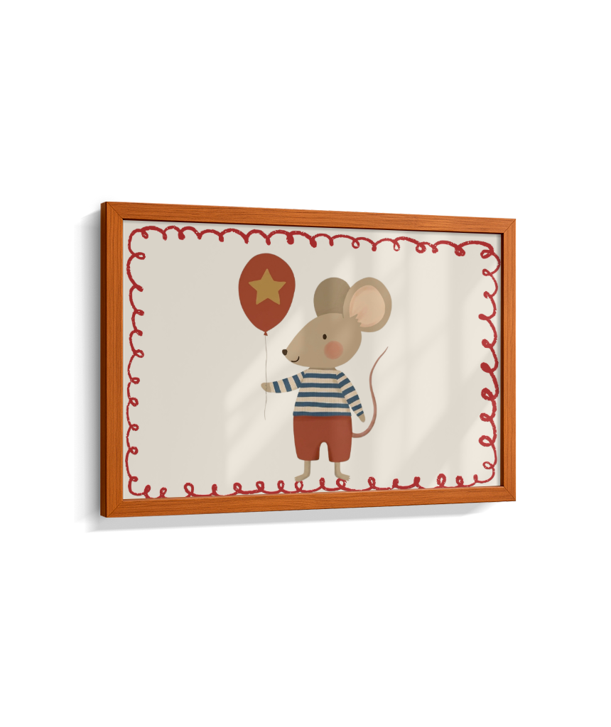 Rato com balão (horizontal)