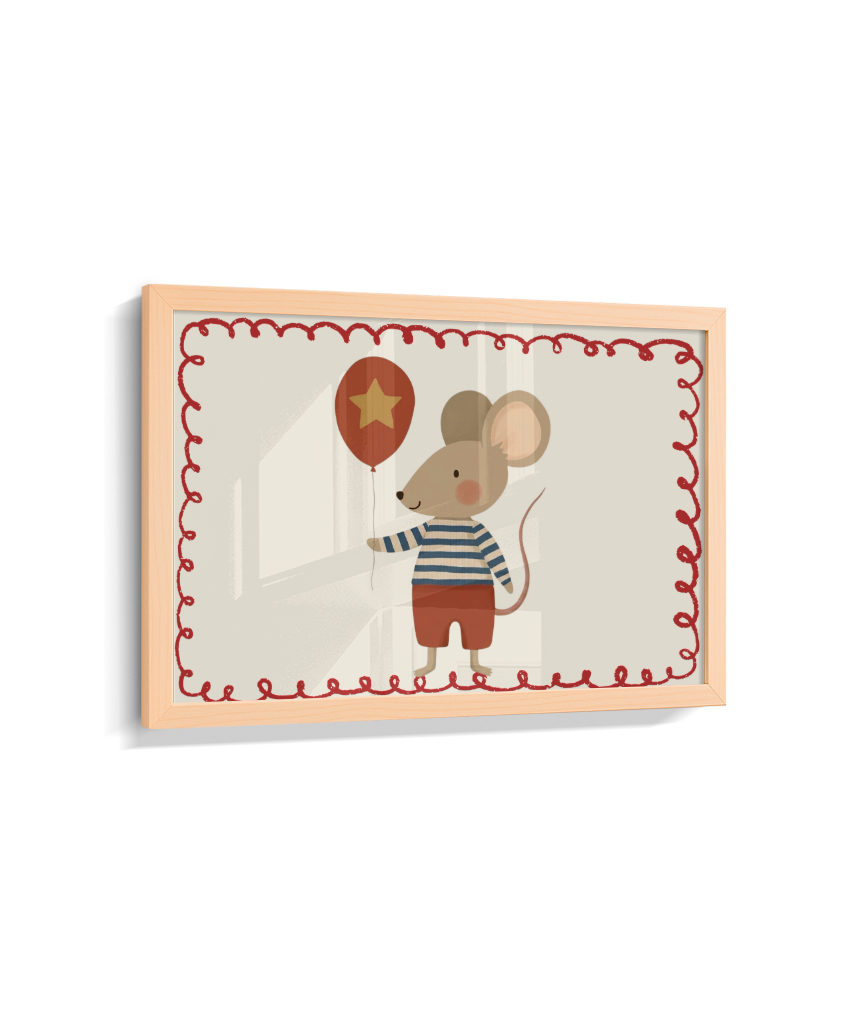 Rato com balão (horizontal)