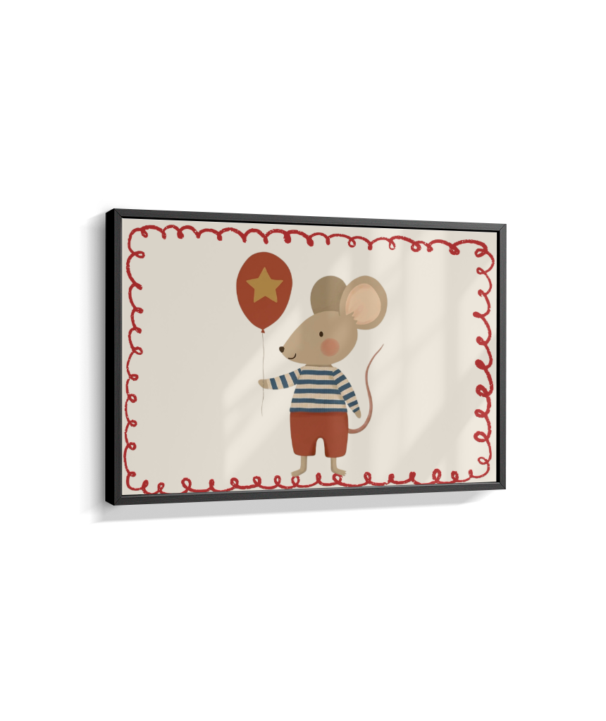 Rato com balão (horizontal)