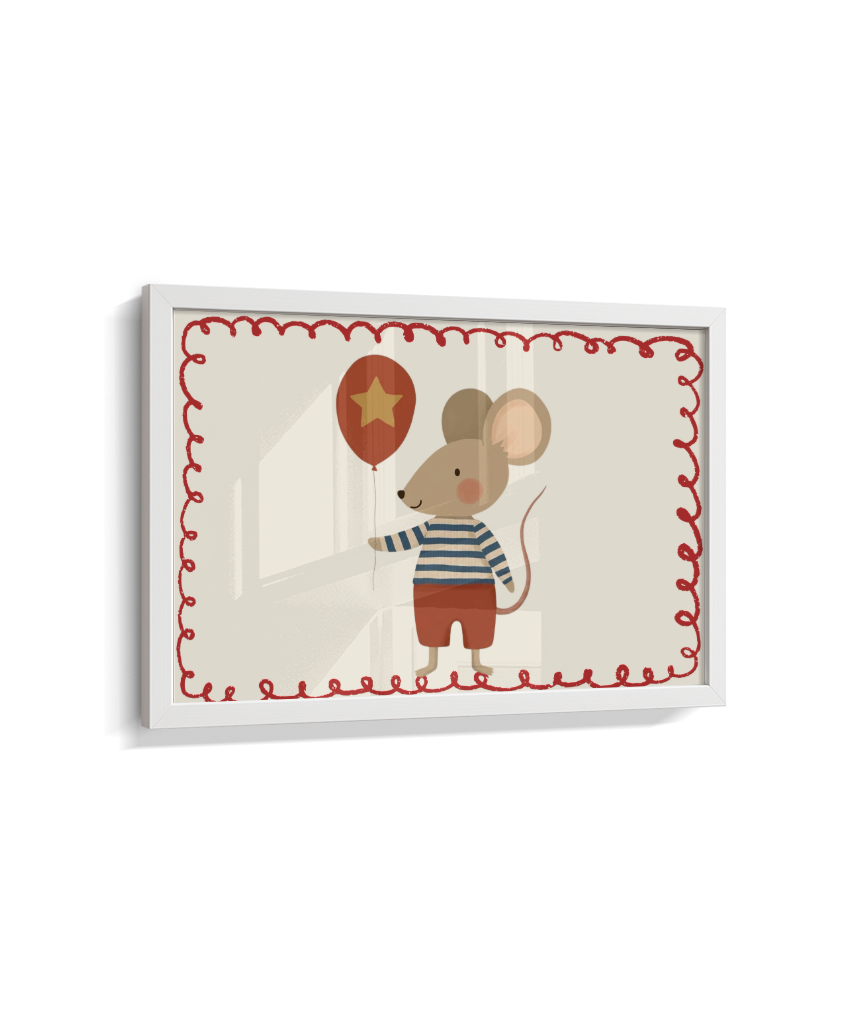 Rato com balão (horizontal)
