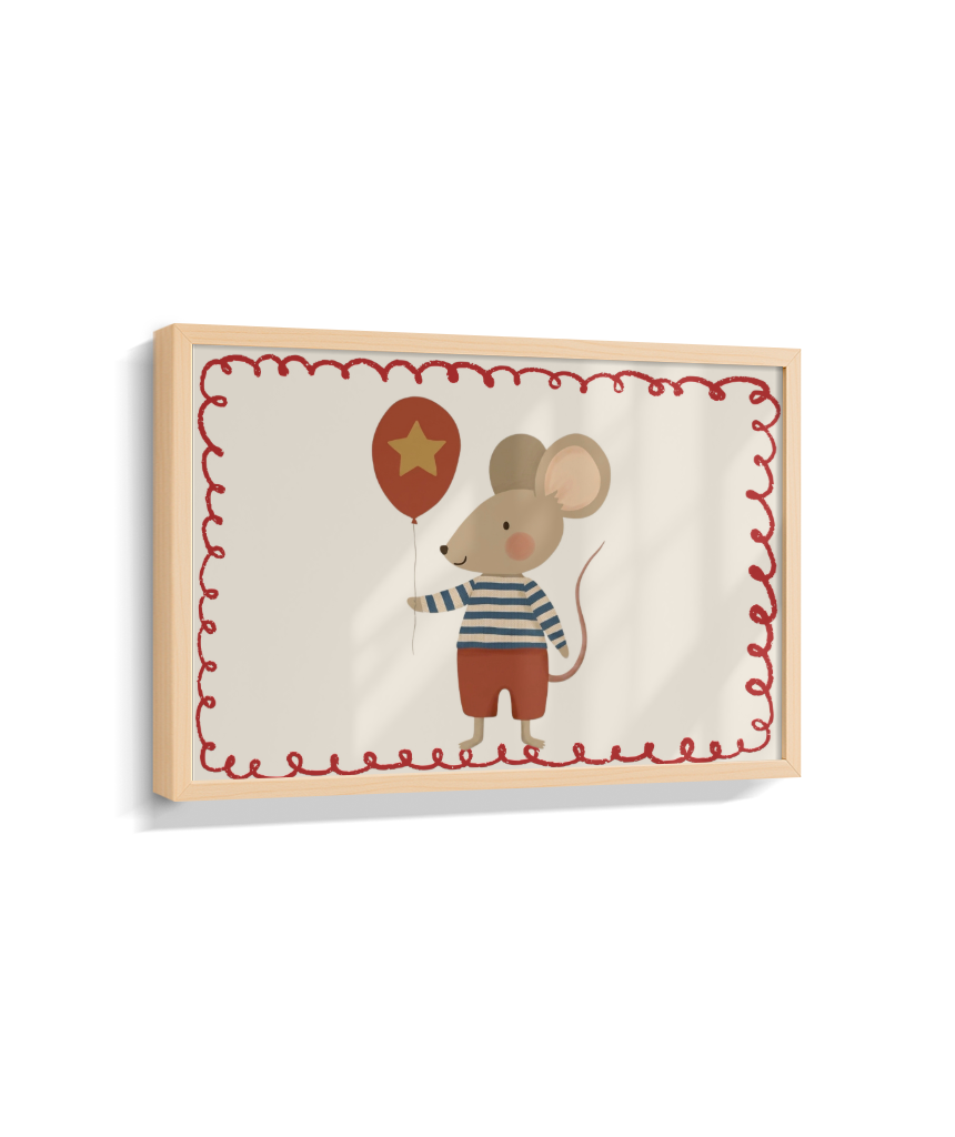 Rato com balão (horizontal)