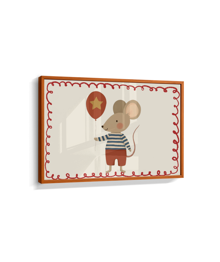 Rato com balão (horizontal)