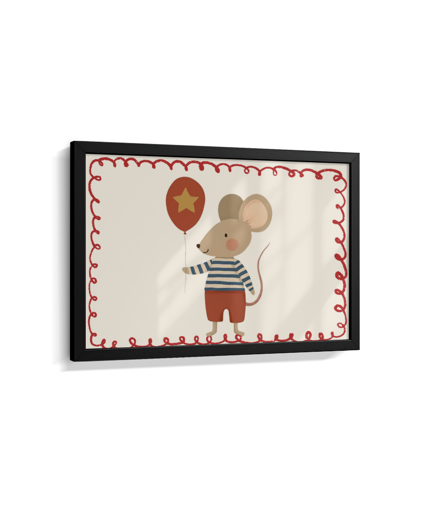 Rato com balão (horizontal)