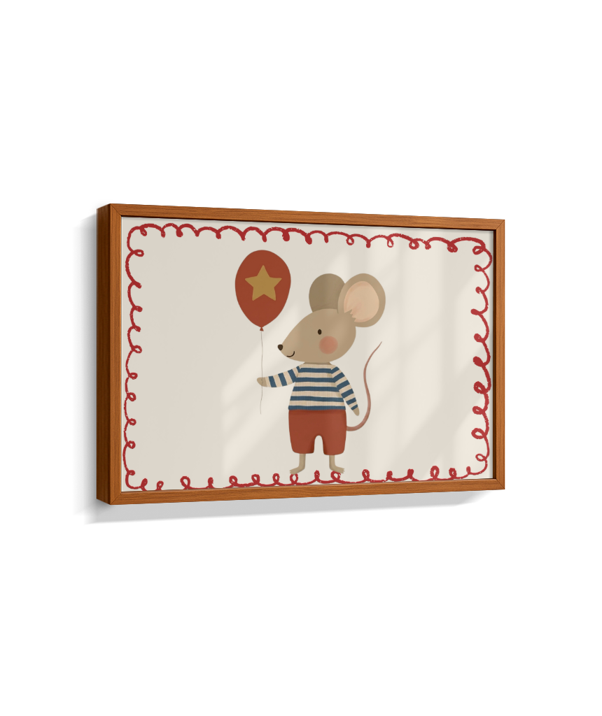 Rato com balão (horizontal)