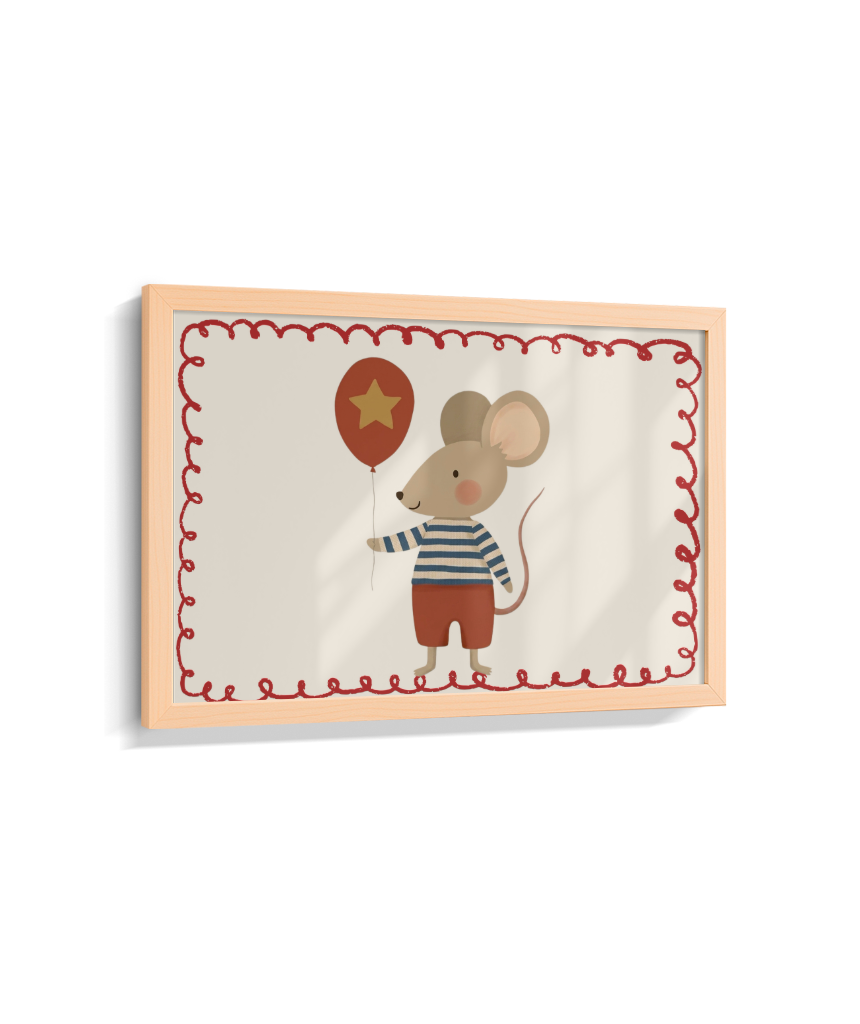 Rato com balão (horizontal)