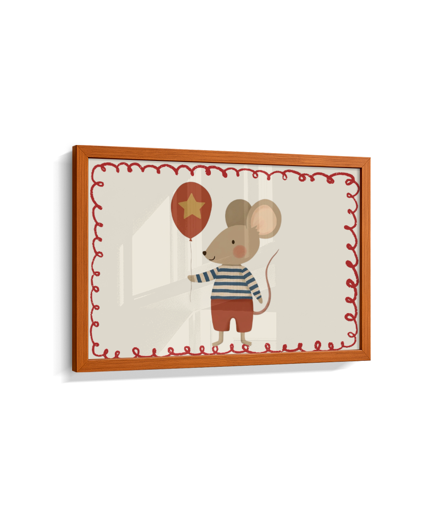 Rato com balão (horizontal)