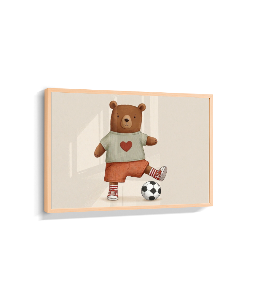 Urso jogador de futebol (horizontal)