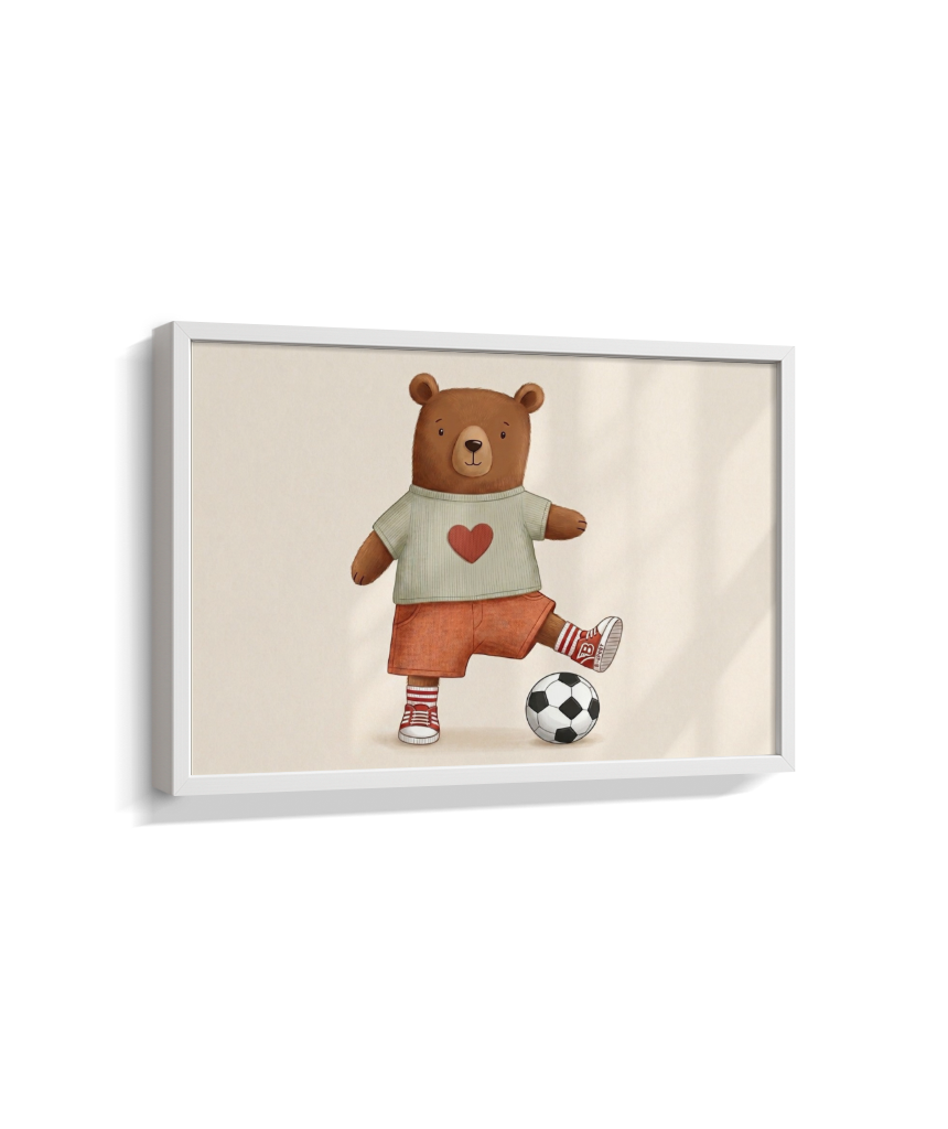 Urso jogador de futebol (horizontal)
