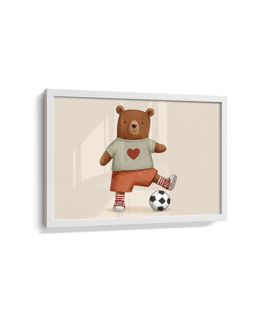 Urso jogador de futebol (horizontal)