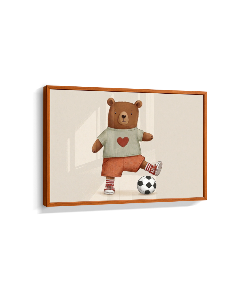 Urso jogador de futebol (horizontal)