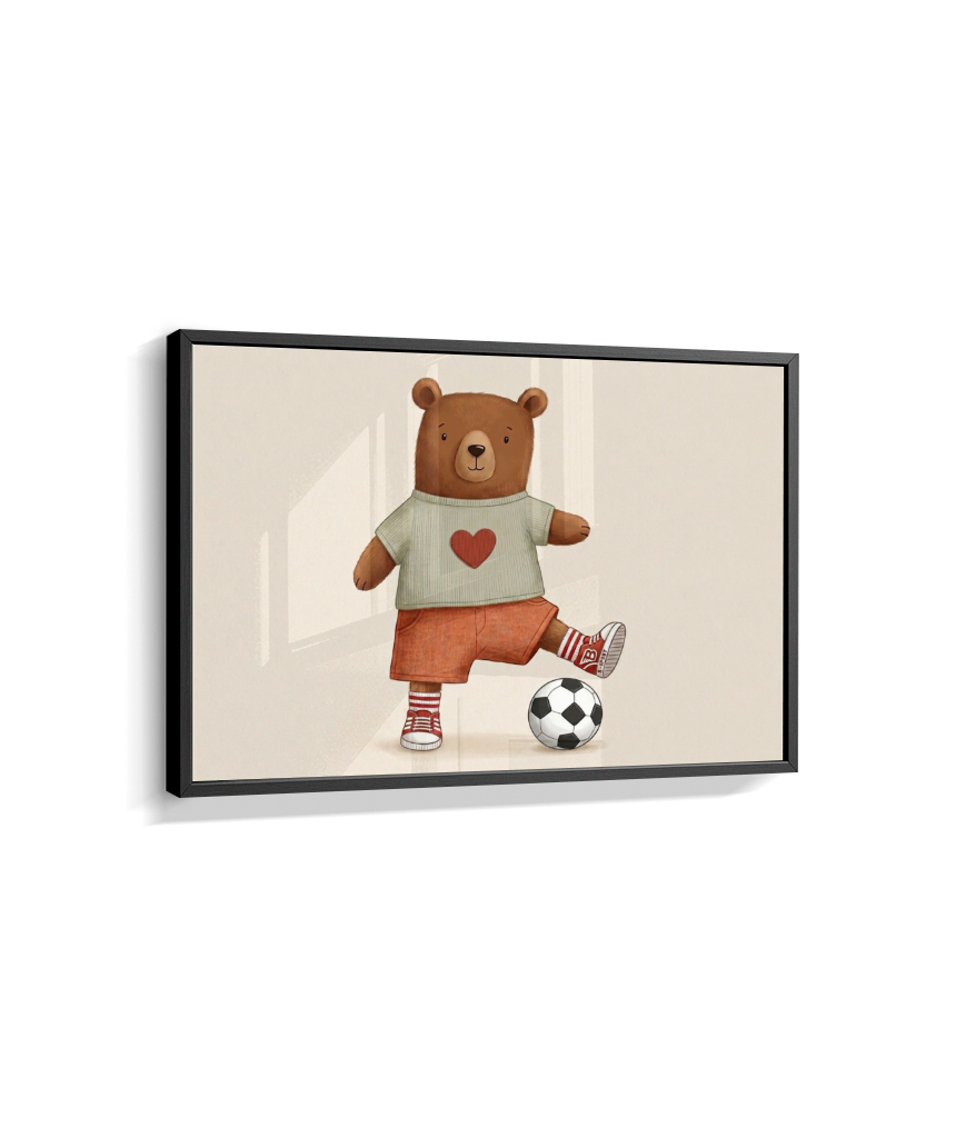 Urso jogador de futebol (horizontal)