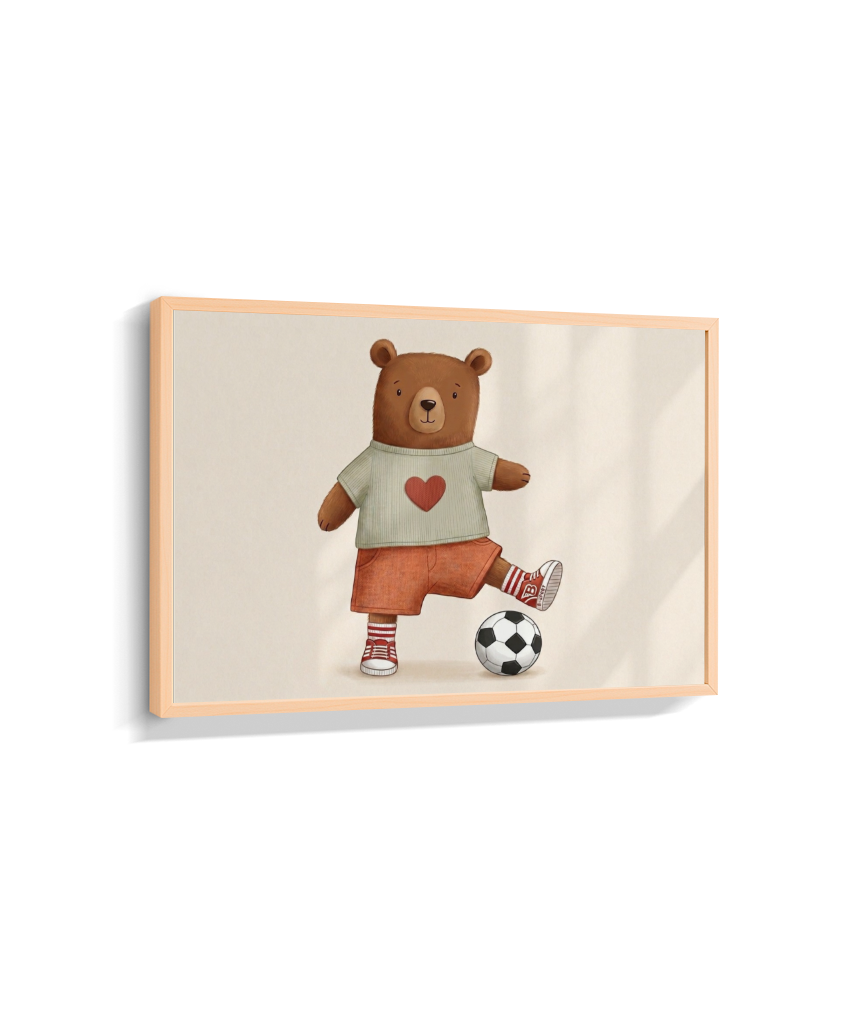 Urso jogador de futebol (horizontal)