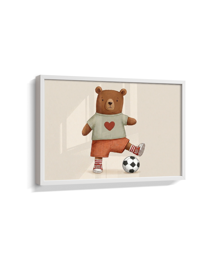 Urso jogador de futebol (horizontal)