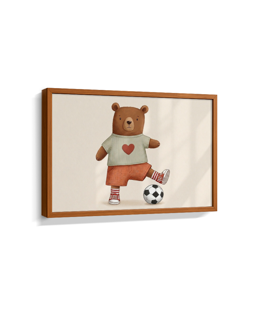 Urso jogador de futebol (horizontal)