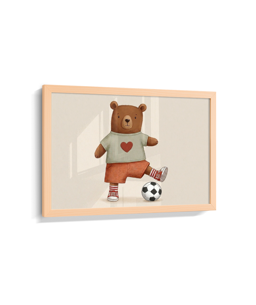 Urso jogador de futebol (horizontal)