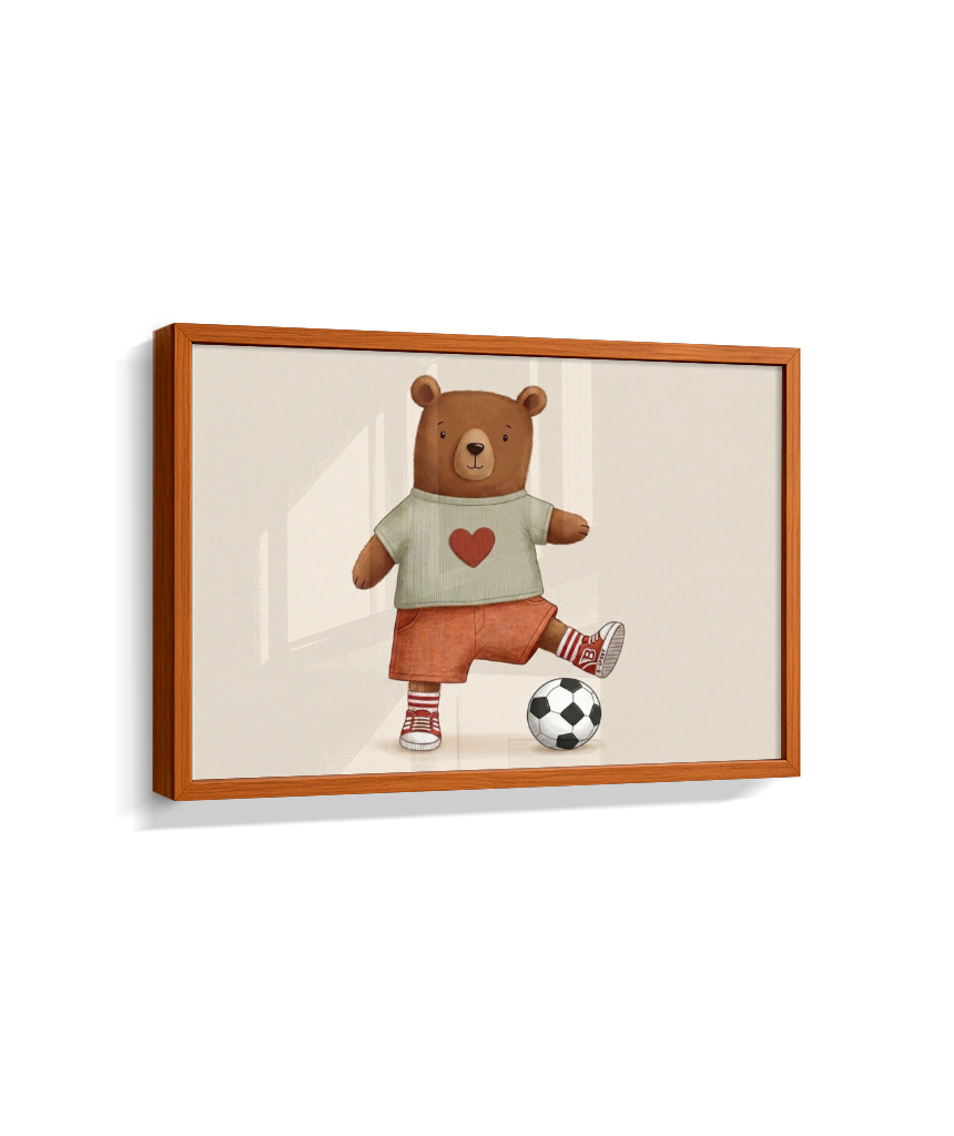 Urso jogador de futebol (horizontal)