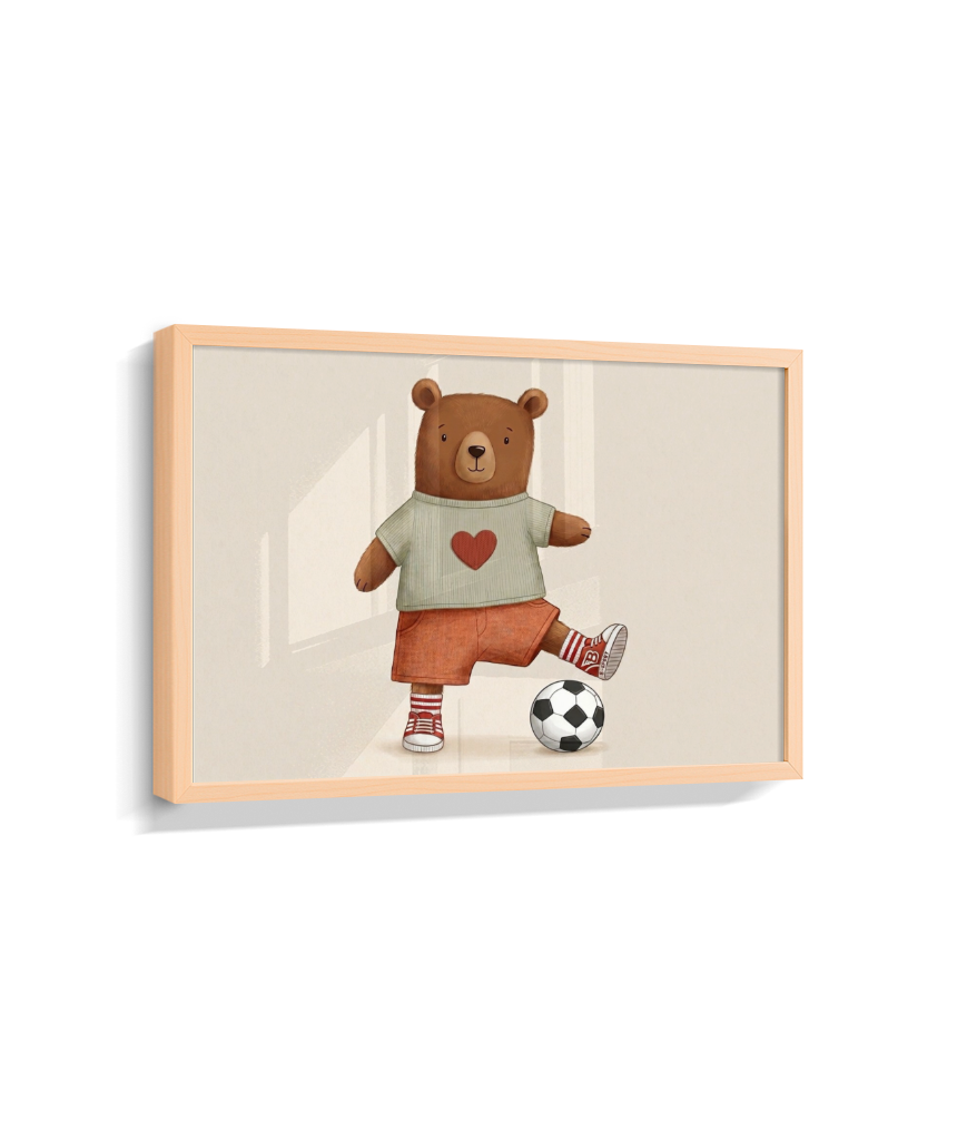 Urso jogador de futebol (horizontal)