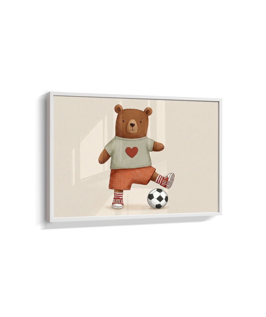 Urso jogador de futebol (horizontal)