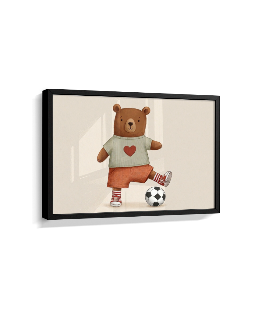 Urso jogador de futebol (horizontal)