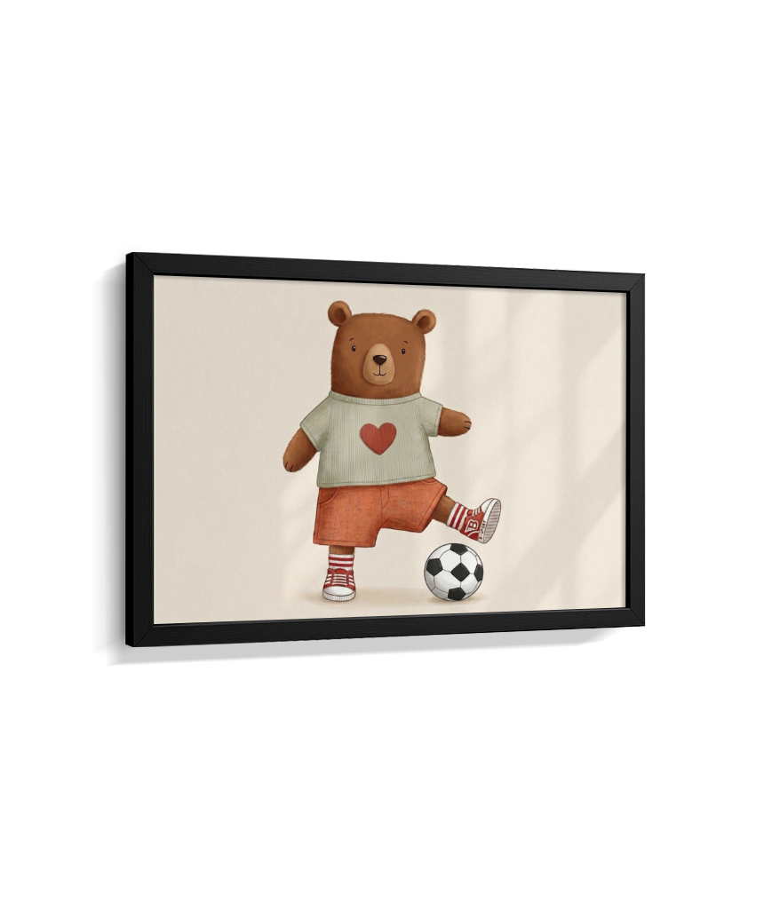 Urso jogador de futebol (horizontal)
