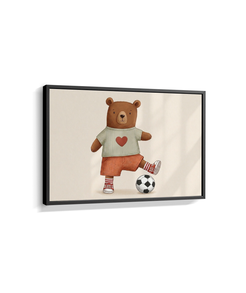 Urso jogador de futebol (horizontal)