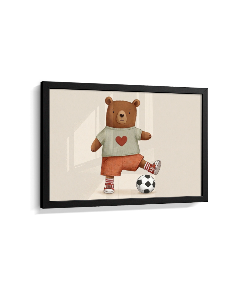Urso jogador de futebol (horizontal)