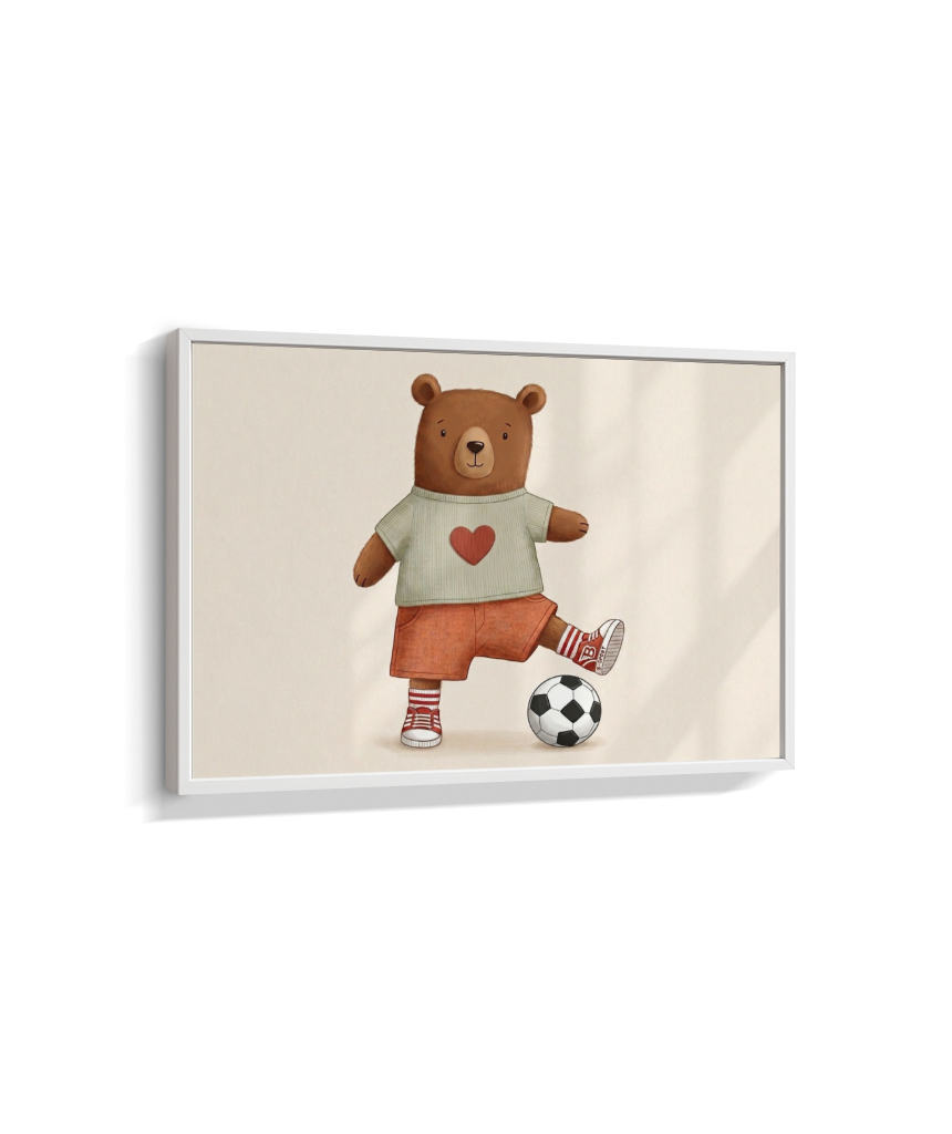 Urso jogador de futebol (horizontal)