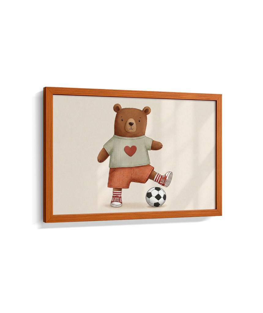 Urso jogador de futebol (horizontal)