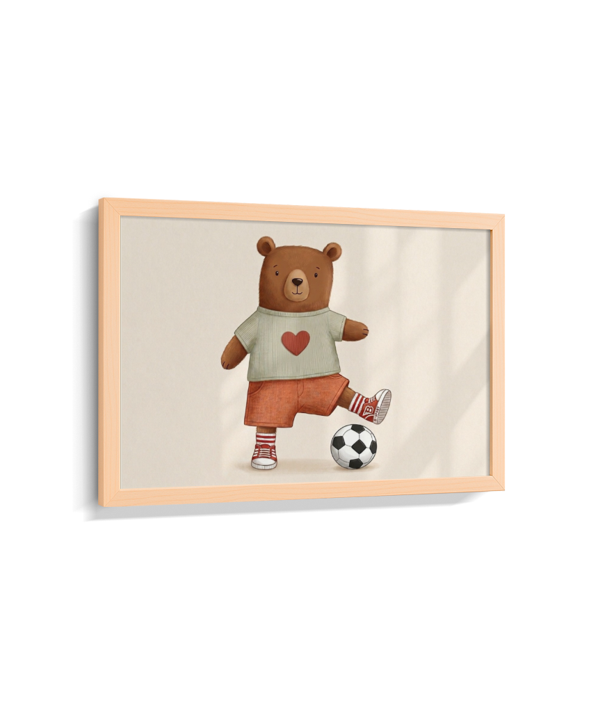 Urso jogador de futebol (horizontal)