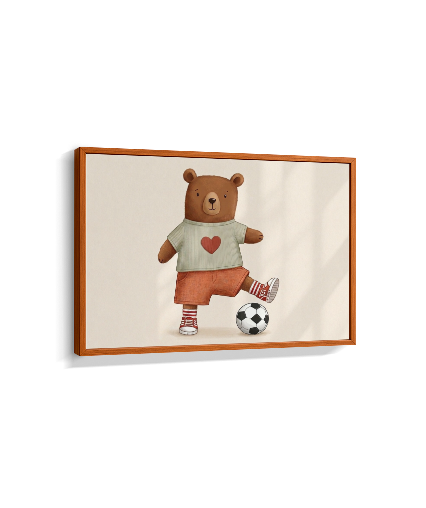 Urso jogador de futebol (horizontal)