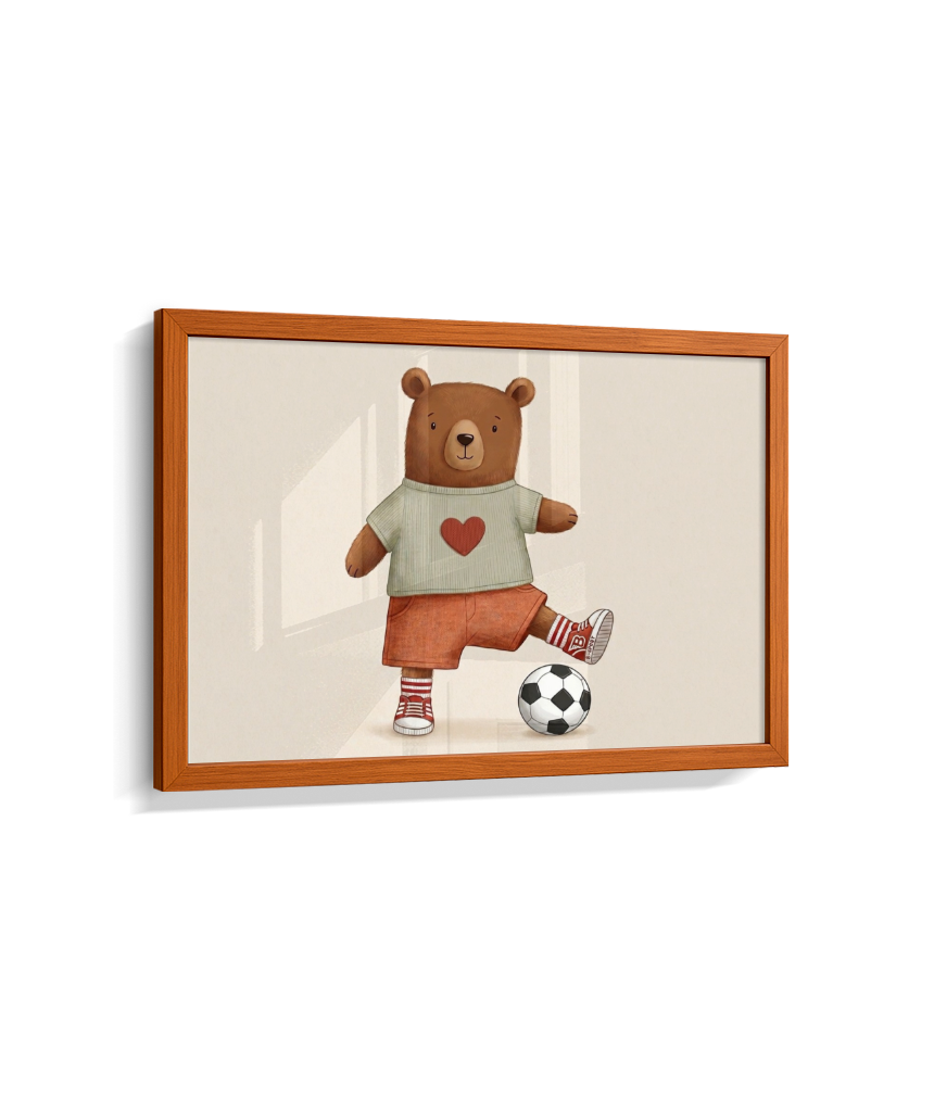 Urso jogador de futebol (horizontal)
