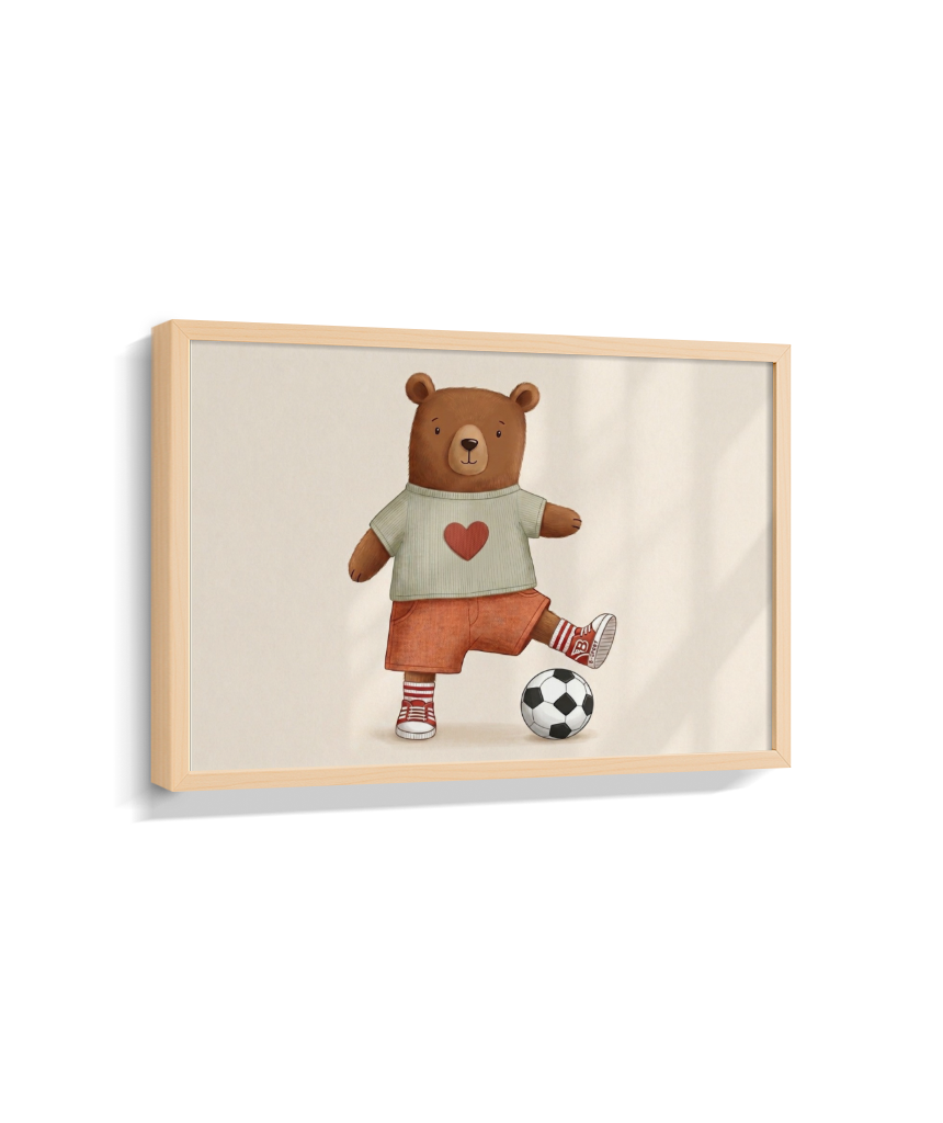 Urso jogador de futebol (horizontal)