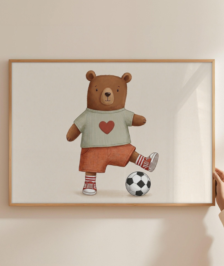 Urso jogador de futebol (horizontal)