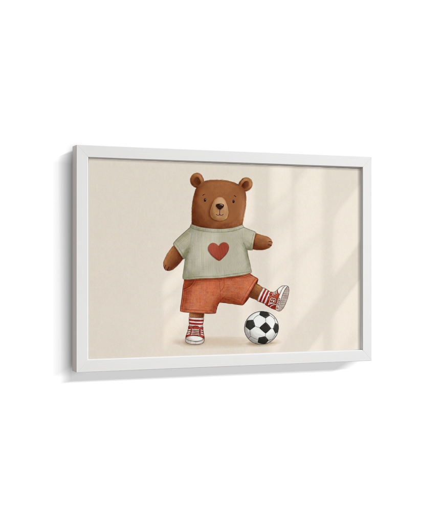 Urso jogador de futebol (horizontal)