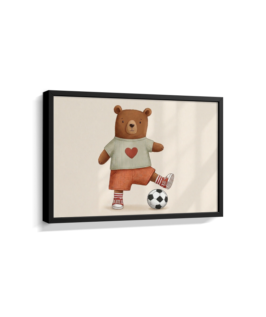 Urso jogador de futebol (horizontal)