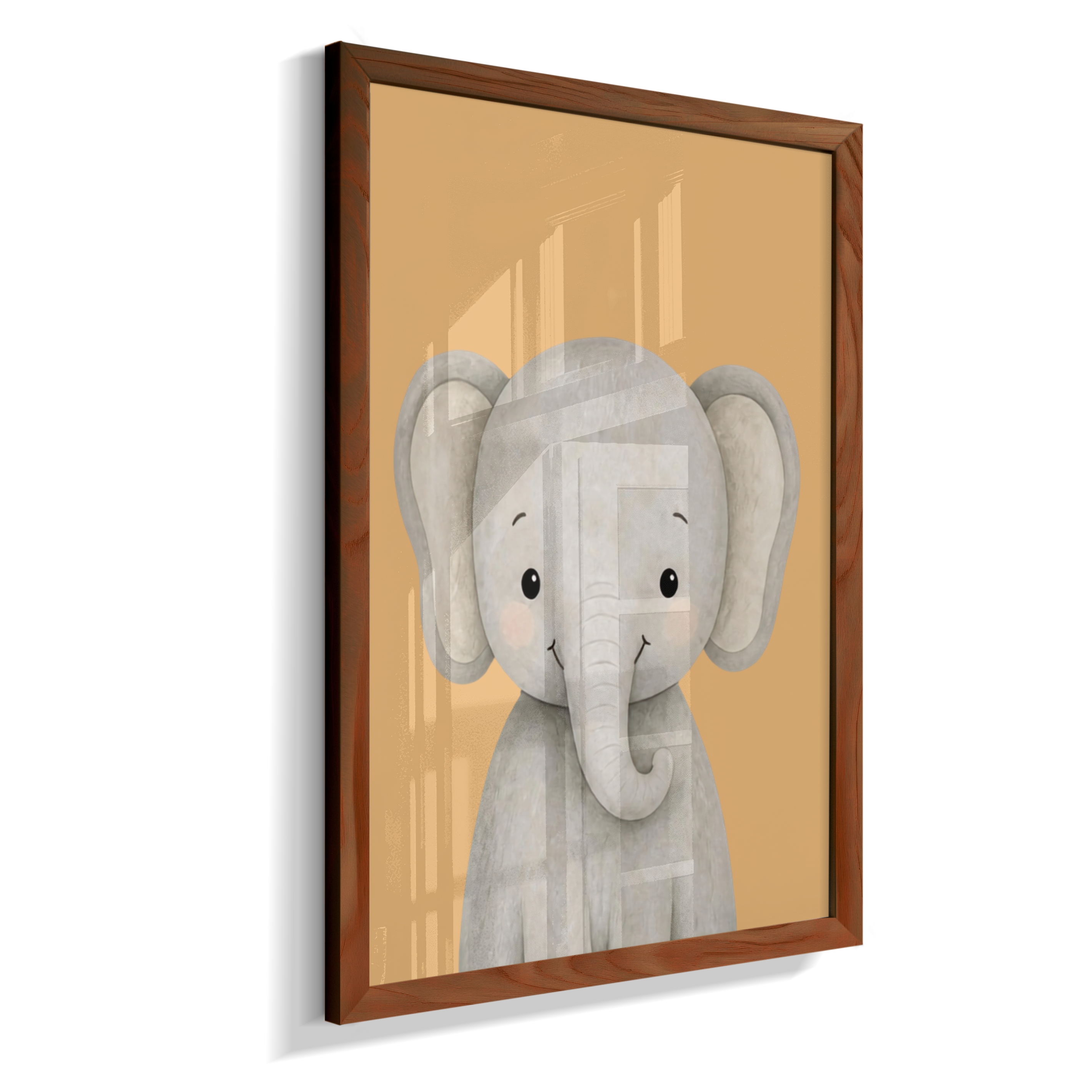 Elefante perfil (fundo amarelo)