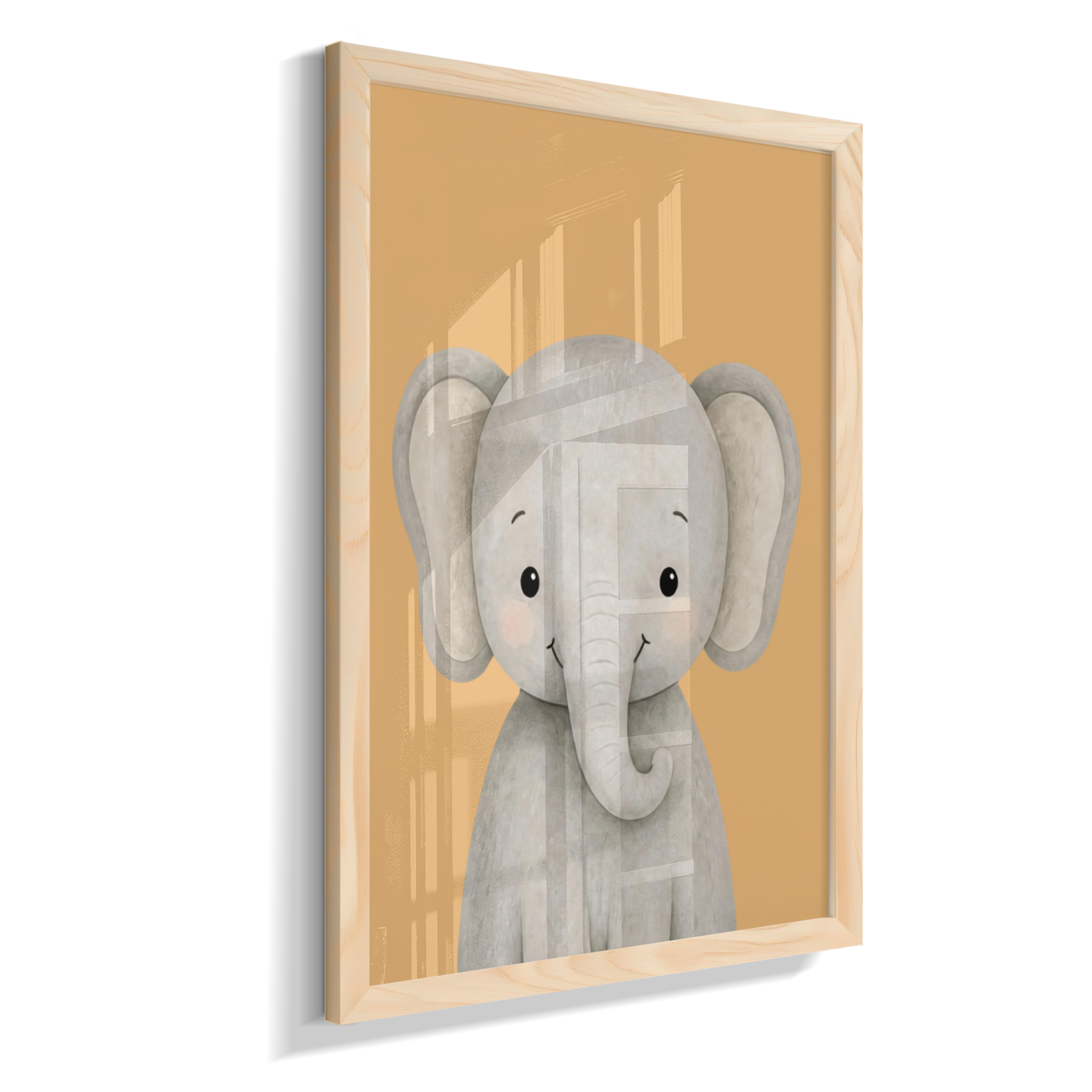 Elefante perfil (fundo amarelo)