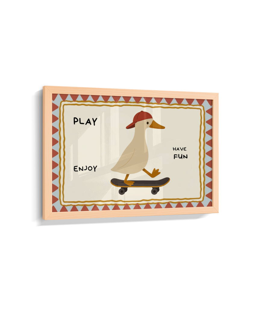 Pato no skate (retangular)